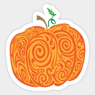 Doodle Pumpkin, colored Sticker